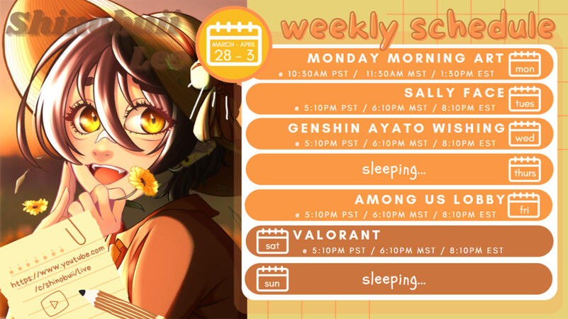 Stream Schedule